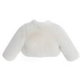 thumbnail image 2 of Ekidsbridal Ivory Faux Fur Capes Flower Girl Bolero Cozy Fur Jacket Princess Cape Dress Cover Up Flower Girl Shrug 5, 2 of 4