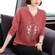 thumbnail image 2 of Camiseta de manga larga para nueva mamá de otoño e invierno, camiseta de mujer de 40 a 50 años de mediana edad y mayores, camiseta fina de primavera y otoño, 2 of 5