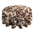 thumbnail image 4 of Beige and Brown Leopard Pattern Round Tablecloth 60"x60",Wrinkle Wipeable Table Cloth for Kitchen Dining Room Picnic Patio Party, 4 of 6