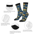 thumbnail image 4 of Wukai Chaussettes Mi-Mollet Imprimé Excavateur Moderne Couleur Contrastée, Design Impression 3D Chaussettes Adultes, Chaussettes de Sport Haute Élasticité Respirantes, Adaptées pour Quotidien, Unisexe, 4 of 6