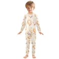 thumbnail image 6 of FORMRS Long Sleeve Top and Pants Pajama Set for Niños 2-Piece Sleepwear, Sizes 18M-8Y, Pink Seashell, 6 of 6