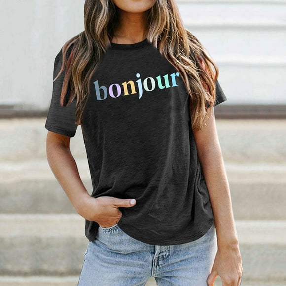 SHIXIAOO France Shirt Women Tower T Shirt Travel In France Tshirts Tees Tops Womens Long Sleeve Fitted T Shirts Western Long Skirt