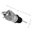 thumbnail image 3 of Tapón vertedor de vino con forma de cabeza de animal de aleación de zinc, tapón único para botellas de vino, aireador de vino para bar. León, 3 of 8
