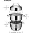 thumbnail image 2 of VENTION Steamer Pot 30 cm, Food Steamer 3 Tier, Steam Pot Stainless Steel, 2 of 5