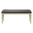 thumbnail image 5 of Antique Grey Upholstered Bench, 48" Rectangular, Solid Wood For 47.5 In. L, Kitchen Seating, 5 of 6