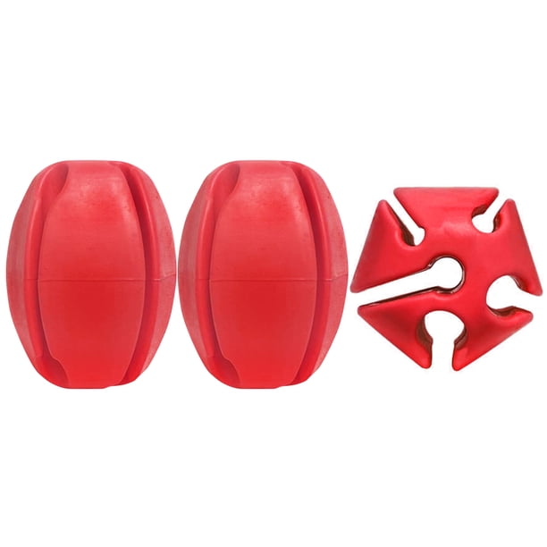 Soporte para Caña Pescar FLhrweasw con 5 Orificios Amarres para Cañas Pescar Seguros rojo 3 Uds