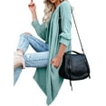 thumbnail image 4 of Open Front Women Casual Loose Knit Cardigan Bat Sleeve Waffle Jacket With Pocket, 4 of 4