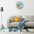thumbnail image 2 of Seashell Coastal Wall Clock Battery Operated 12 Inch - Wood Analog Clock Silent Non-Ticking - Round Wall Clock for Kitchen, 2 of 6