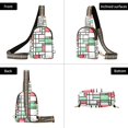 thumbnail image 7 of FORMRS Womens Crossbody Sling Bag Travel Daypack Shoulder Chest Backpack, Red Abstract Geometric, 7 of 7