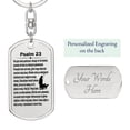 thumbnail image 3 of Psalm 23 Polish Psalm Dawida Bible  Keychain Stainless Steel or 18k Gold Dog Tag, 3 of 20