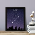 thumbnail image 3 of Designs ByLITA Leo Zodiac Sign Night Sky, 5 x 7 Black Wall Print Inspirational (Framed) | Home and Office Decor | Astrology Star Sign Bedroom Decoration | Perfect Gift, 3 of 4