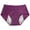 Purple, variant on Odeerbi Women's Period Underwear Menstrual Postpartum Absorbent Panties Teens Girls Leak Proof Briefs High Waist Oversized Underwear Breathable Solid Color Briefs