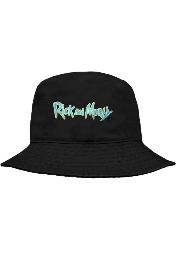 Rick and Morty Logo Officially Licensed Bucket Hat Unisex for Men & Women, Black