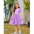 thumbnail image 2 of Vestido tutú para niños pequeños Arshiner, verano, tul, lavanda, 5T, niña, 2 of 4