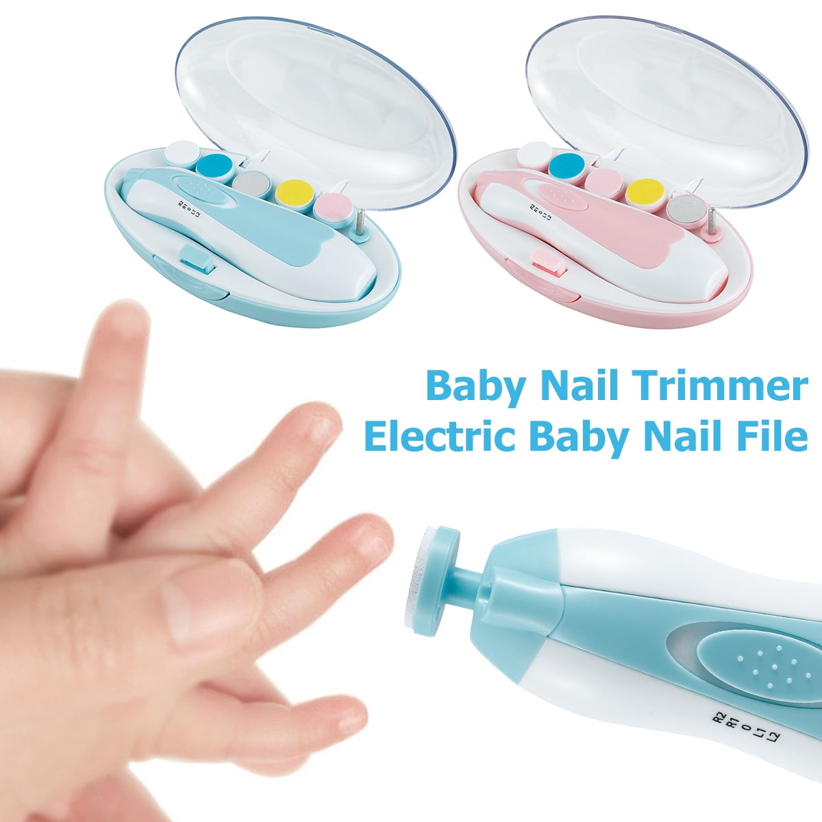 Amazon.com: Baby Trimmer,Electric Safe 6 in 1 Baby Nail Clipper Trimmer  Lovely Grinding Polish Device Toes and Fingernails Tool Battery Operated  for Baby Children Adult (Blue) : Baby