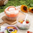 thumbnail image 1 of Deals Salad Lunch Box Lunch Box Microwaveable Simples Lunch Box Fruit Box Double Layer Round Lunch Bowl 2025 New, 1 of 8