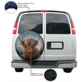 thumbnail image 4 of KAKALAD Beautiful Highland Cow 10 Spare Tire Cover Universal Vehicle Accessories Buckle Car Tools 15”in, 4 of 6