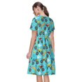 thumbnail image 2 of Bixox Robe d'Été à Manches Courtes pour Femmes Robe Ample Longueur Genou avec Poches-Camion Monstre, 2 of 7