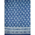 thumbnail image 2 of Dabu Dye Block Print Curtain Drape Panel Cotton 46" x 88" Indigo Blue, 2 of 2