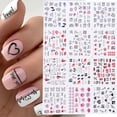 thumbnail image 2 of Deslizadores de flores y letras de amor para manicura de San Valentín, 12 Uds., para decoración de uñas, GLBN1489-1500 de puntas adhesivas al agua Tan Jianjun unisex, 2 of 2