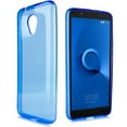 thumbnail image 1 of for 5" Alcatel X1 Premium Clear Crystal Designed Flexible Soft Poly-Carbonate TPU Protective Impact Resistant Extra Hybrid Slim Thin Lightweight Rubber Shockproof Bumper Rubber Phone Case Blue, 1 of 4