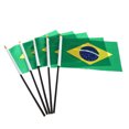 thumbnail image 2 of 5 banderas decorativas y duraderas para ondear a mano, banderas nacionales de Brasil, 2 of 7