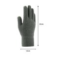 thumbnail image 3 of Guantes de invierno para hombre, pantalla táctil, puño elástico grueso y cálido, guante térmico de completo, guante de punto, guantes para enviar Verde oscuro, 3 of 6