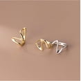 thumbnail image 5 of Solid 925 Sterling Silver Ocean Wave Hoop Earrings Huggie for Women Teens Minimalist Hoop Earrings Helix Cartilage Hoops, 5 of 13