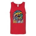 thumbnail image 3 of Funny Neon Sloth | Dean Russo Art Animal Lover Mens Sleeveless Top, Red, XL, 3 of 5