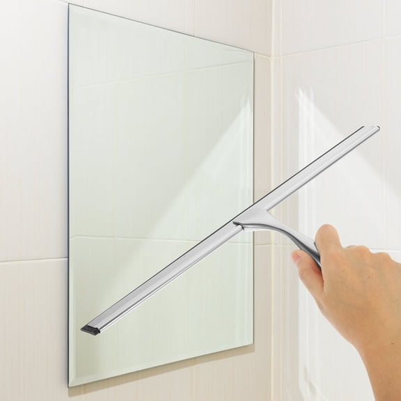 PENIKOKO 14 Inch Stainless Steel Shower Squeegee with All-Purpose Blade, 1 Set for Indoor Bathroom Cleaning