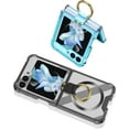 thumbnail image 6 of Ring Kickstand Magnetic Case for Samsung Galaxy Z Flip 6 5 4 5G Compatible with Magsafe,Shockproof Transparent Anti-Yellow for Women Men  Cover (Clear,for Samsung Z Flip 6), 6 of 8