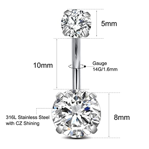 12g belly 2024 button ring