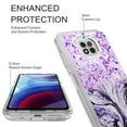thumbnail image 2 of Moto G Power 2021 Phone Case, Rosebono Hybrid Bling Glitter Sparkle Epoxy Graphic Marble Colorful Silicone Skin Cover Armor Case for Moto G Power 2021 (Purple), 2 of 6