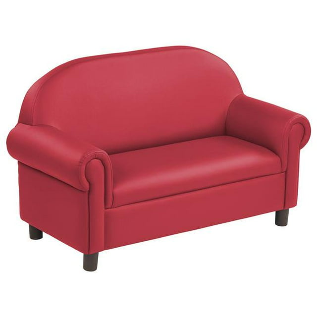 Softscape 10493-RD Little Lux Preschool Sofa - Red
