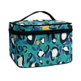 thumbnail image 2 of HELLHERO Blue-Green Abstract Large Capacity Makeup Organizer Bag Home Travel Office for Men and Women Polyester, 2 of 6