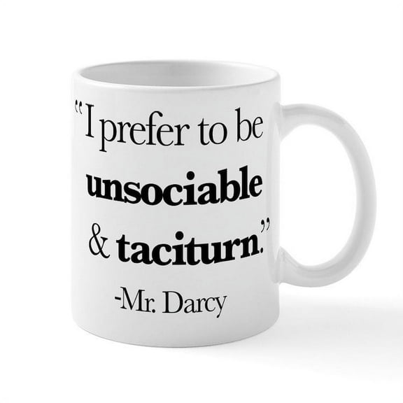 CafePress - Mr Darcy I Prefer To Be Unsociab - 11 oz Ceramic Mug - Novelty Coffee Tea Cup