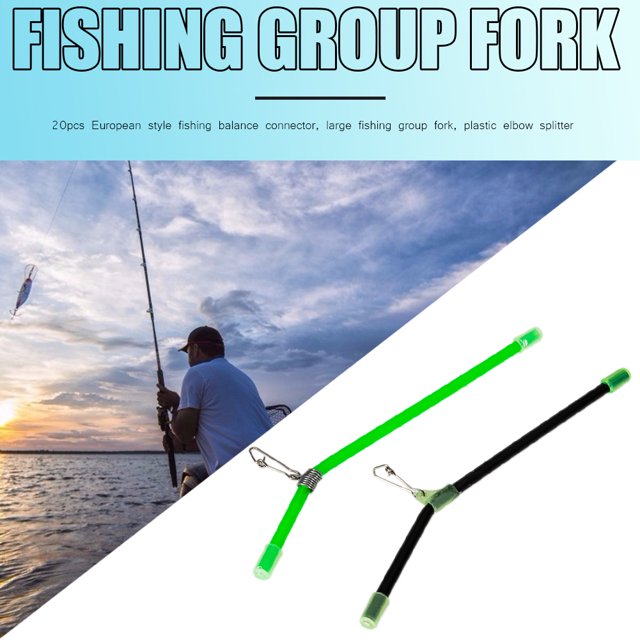 Juego de pluma curvada de 20 piezas, accesorios de pesca de tubo espaciador de pesca de carpa fluorescente