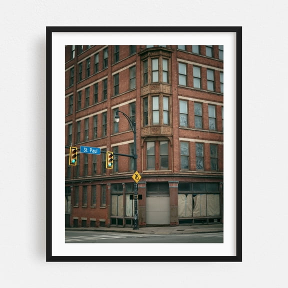 Downtown Rochester 01 - Rochester New York Photography Black Framed Wall Art Print 16 x 20 inches