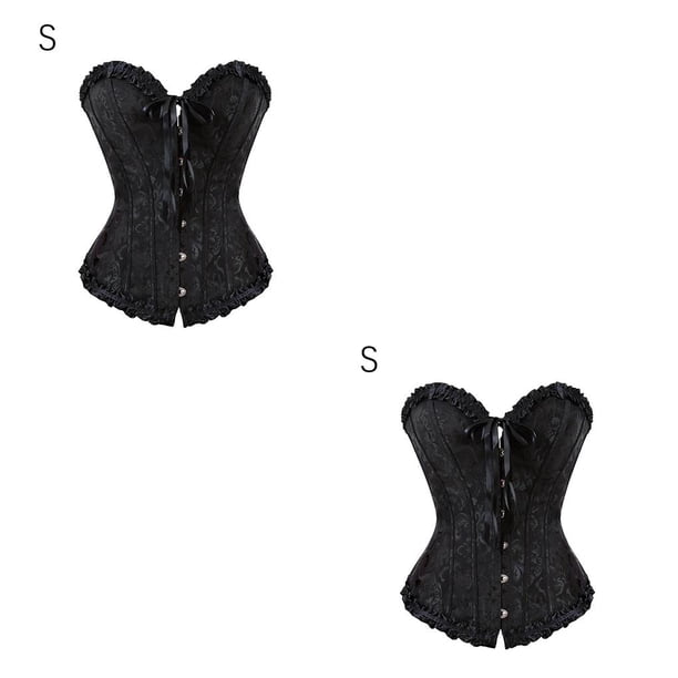 Corsé Gótico De PVC Para Mujer - Ajustable Con Cordones, Debajo Del Busto, Ideal Para Disfraces Y Fiestas