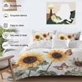 thumbnail image 3 of Sunflower Bedding Duvet Cover Set Queen Size 4 Pieces Farmhouse Rustic Retro Summer Floral Butterfly Bedding Set with Zipper Closure, 1 Comforter Cover 90x92 Inches 1 Flat Sheet & 2 Pillow Cases, 3 of 7