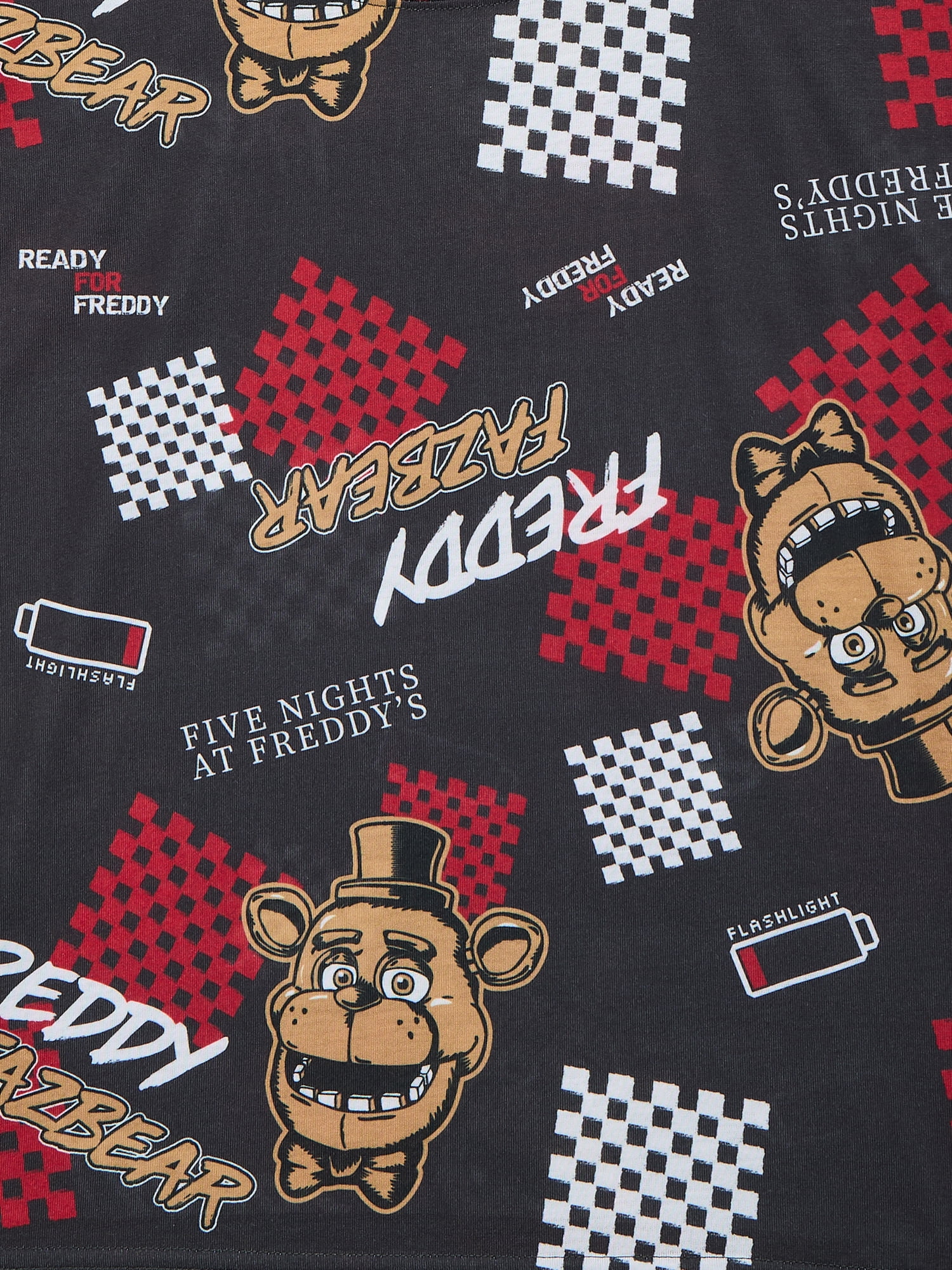 Five Nights at Freddy's Boys Graphic Short Sleeve and Long Sleeve T-Shirts, 2-Pack, Sizes XS-2XL