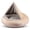 Beige Brown-S (23"x23"x6"), variant on Dog Beds For Small Medium Dogs With Hooded Blanket  Cozy Cuddler Luxury Puppy Pet Bed Attached Donut Round Calming Burrow Cave Machine Washable 26 Inch