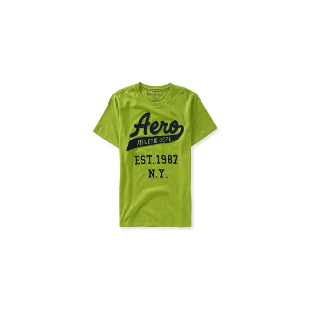 Aeropostale Athletic Dept. playera adornada para hombre, verde, grande Aeropostale Camiseta adornada