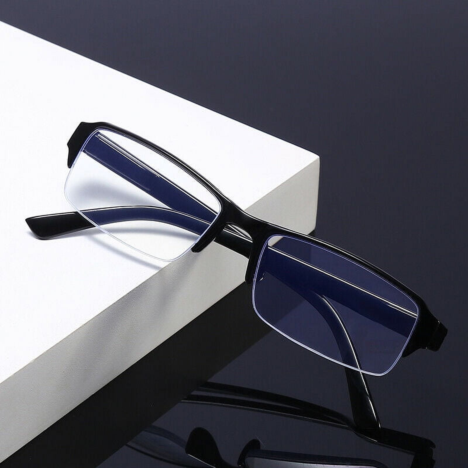 9 Packs Mens Womens Rectangle Half Frame Blue Light Blocking Reading Glasses Spring Hinge Readers +3.50