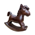 thumbnail image 2 of Estatua de caballo mecedor, adorno de escritorio, colección decorativa, artesanía, animal de madera Estilo B, 2 of 9