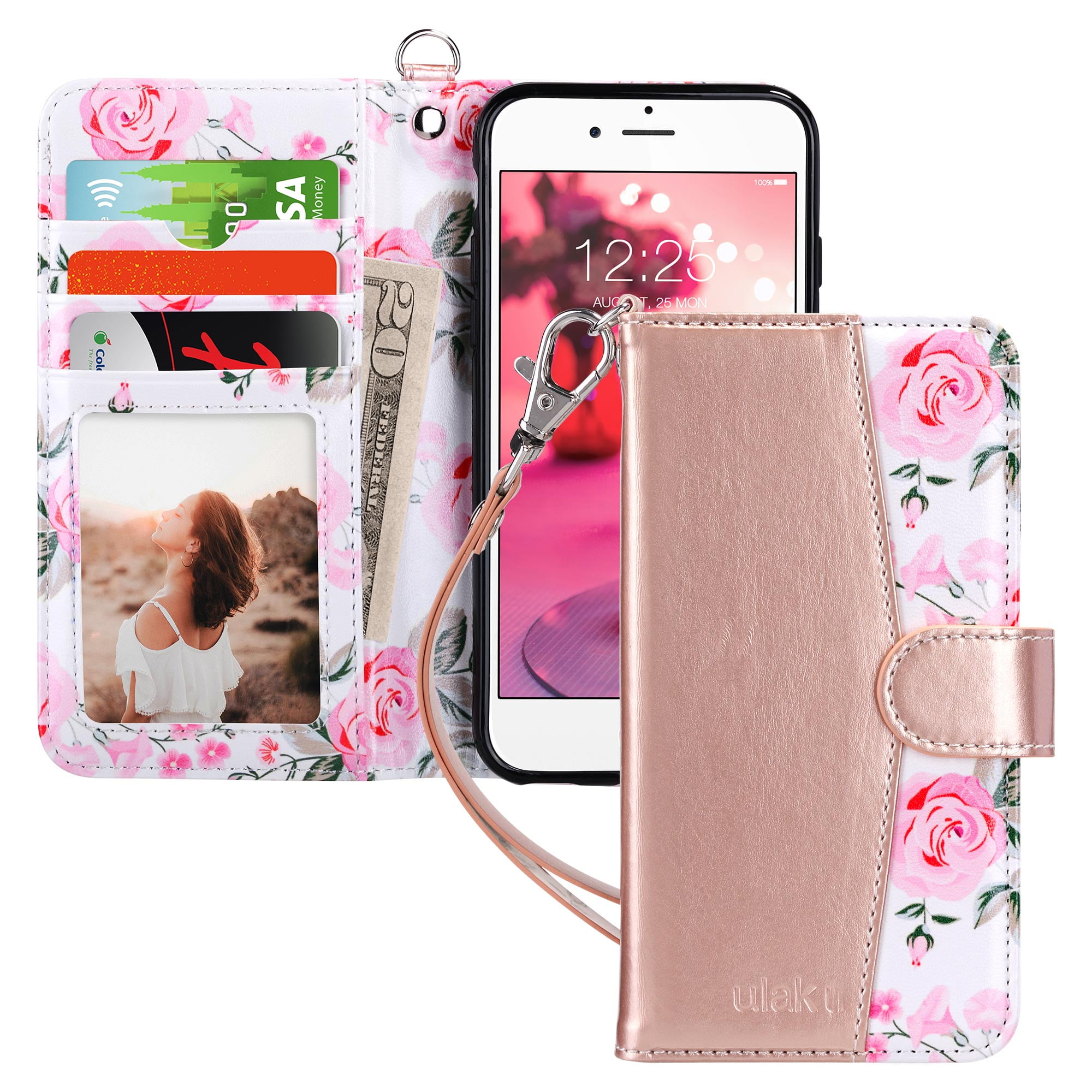Ulak Iphone 6 Caseiphone 6s Wallet Case For Girls Women Kickstand