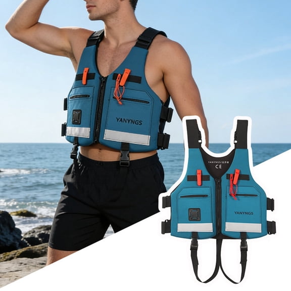 WANGJING Life Vests for Adults , Swim Vests , Life Jackets & Vests for Boating, Wakeboarding, Waterskiing & Your Favorite Water Activities