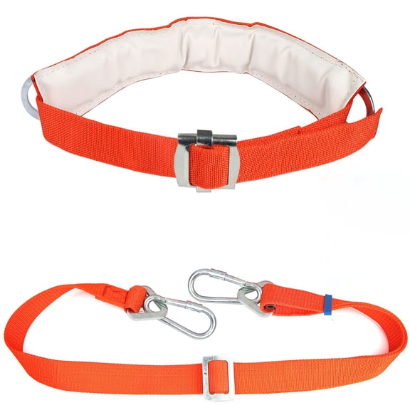 Safety Belt with Adjustable Lanyard, Tree Climbing Belt Harness with Fall Protection, Ladder Safety Harness