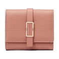 thumbnail image 1 of Cartera corta de verano para mujer, billetera pequeña coreana de color sólido con hebilla fresca y plegable para mujer, 1 of 6