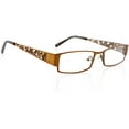 thumbnail image 2 of Unisex Optical Eyewear - Rectangle Shape, Metal Full Rim, Valley Brown, 2 of 4
